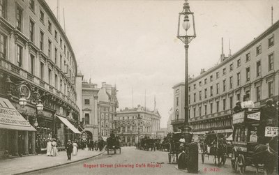 Regent Street, Londres, mostrando Cafe Royal de English Photographer