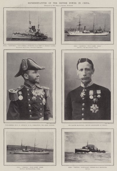 Representantes do poder britânico na China de English Photographer