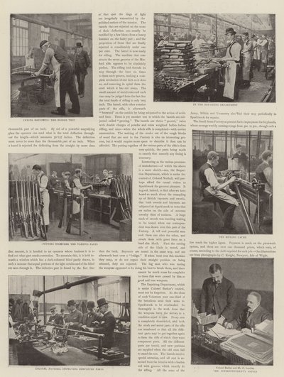 Rifle Making para o exército britânico de English Photographer