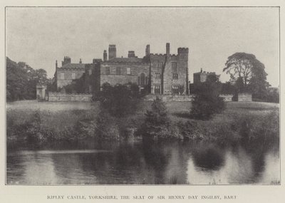 Ripley Castle, Yorkshire, o assento de Sir Henry Day Ingilby, Baronet de English Photographer