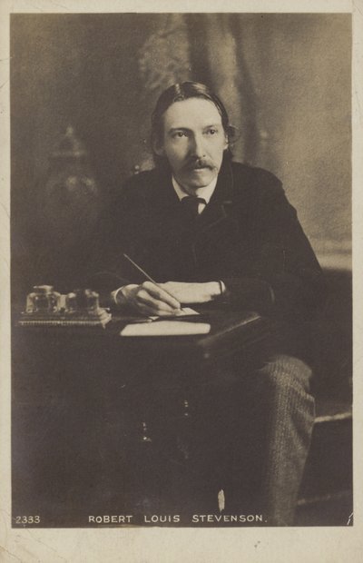 Robert Louis Stevenson (1850-1894), romancista escocês, poeta e escritor de viagens de English Photographer
