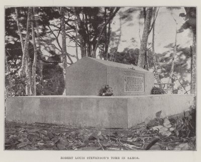 Robert Louis Stevensons Tomb em Samoa de English Photographer