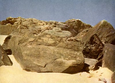 Hiroglifos pré-históricos de rocha, Egipto. de English Photographer