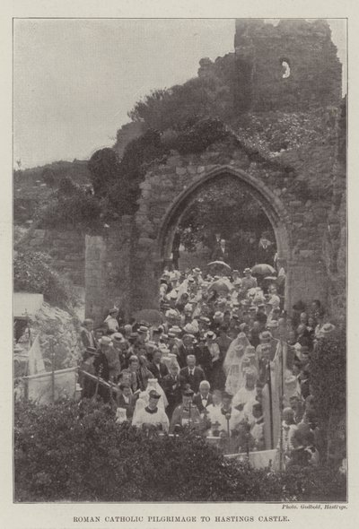 Peregrinação Católica Romana ao Castelo de Hastings de English Photographer