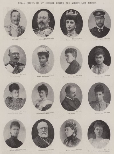 Royal Personages em Osborne durante a última doença de Queens de English Photographer
