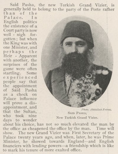 Disse Pasha, Novo Turco Grande Vizir de English Photographer