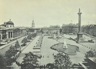 São Martinho na Galeria Nacional de Fields Coluna de Nelsons, Trafalgar Square, Westminster LB: vista de telhado olhando para o leste, 1895 de English Photographer
