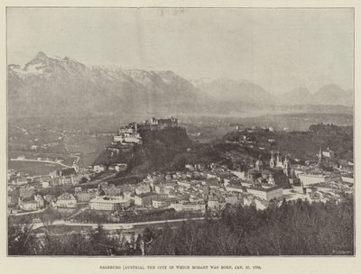 Salzburgo (Áustria), a cidade em que nasceu Mozart, 27 de janeiro de 1756 de English Photographer