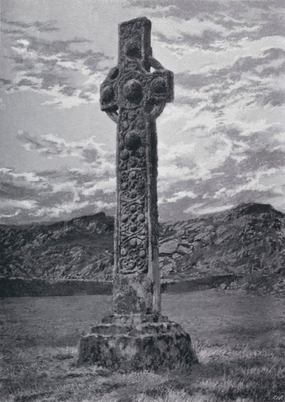 Escócia: Cruz de São Martinho, Iona (foto a p/b) de English Photographer