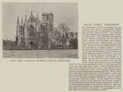 Selby Abbey, Yorkshire, reabriu após a sua restauração de English Photographer