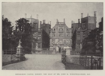 Castelo Sherborne, Dorset, a sede do Sr. John K Wingfield-Digby, MP de English Photographer