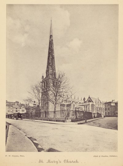 Shrewsbury: Igreja de Santa Maria (foto p/b) de English Photographer