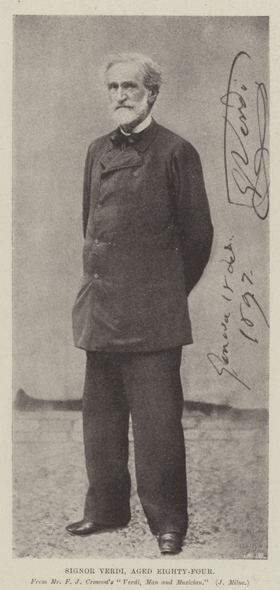 Signor Verdi, oitenta e quatro anos de English Photographer