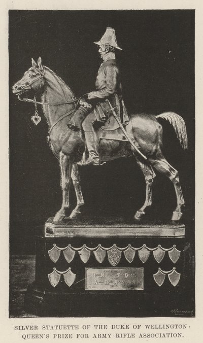 Estatueta de Prata do Duque de Wellington, Prêmio Queens para a Associação de Rifles do Exército de English Photographer