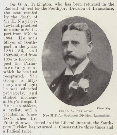 Sir GA Pilkington, novo parlamentar da Divisão de Southport, Lancashire de English Photographer