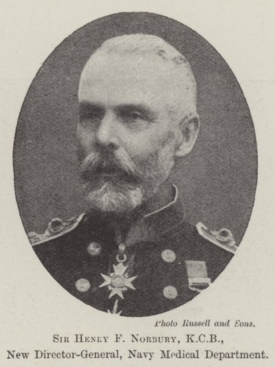 Sir Henry F Norbury, KCB, novo diretor-geral do Departamento Médico da Marinha de English Photographer