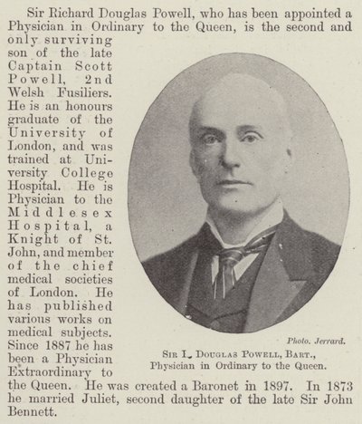 Sir R Douglas Powell, Baronete, Médico do Ordinário da Rainha de English Photographer