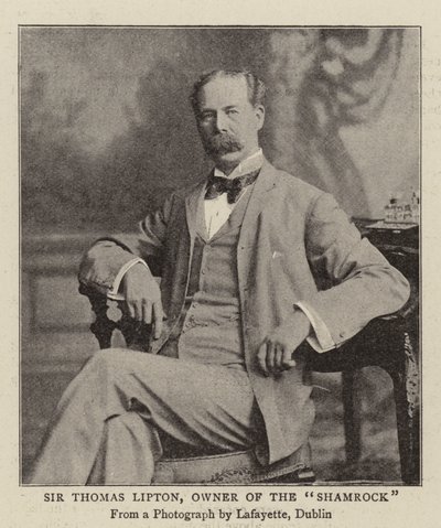 Sir Thomas Lipton, proprietário do Shamrock de English Photographer