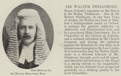 Sir Walter Phillimore, baronete de English Photographer