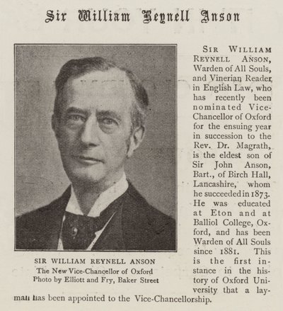 Sir William Reynell Anson de English Photographer