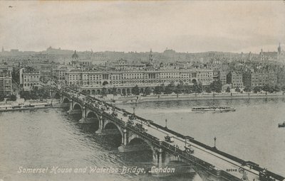 Somerset House e Waterloo Bridge, em Londres de English Photographer