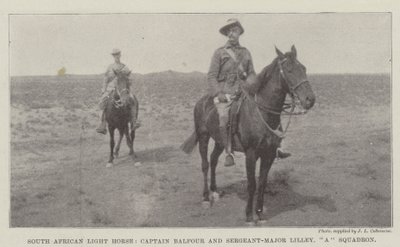Cavalo Leve Sul-Africano, Capitão Balfour e Sargento-Major Lilley, Um Esquadrão de English Photographer