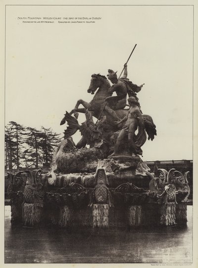 South Fountain Witley Court, The Seat of the Earl of Dudley (foto a p/b) de English Photographer