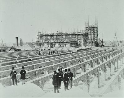 Sul outfall Sewer, Crossness: operações de construção, 1865 de English Photographer