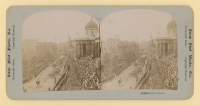Cópia estereoscópica do jubileu de diamante da rainha Victorias, 28 de junho de 1897 de English Photographer