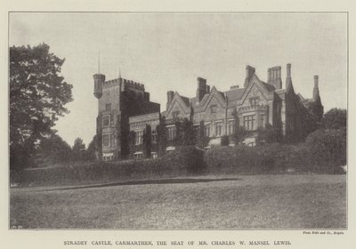 Stradey Castle, Carmarthen, a sede do Sr. Charles W Mansel Lewis de English Photographer