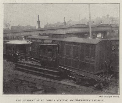 O acidente na estação de St Johns, South-Eastern Railway de English Photographer