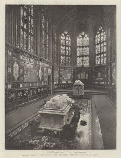 A capela do memorial de Albert, Windsor, em que os restos do duque de Clarence estão repousando de English Photographer
