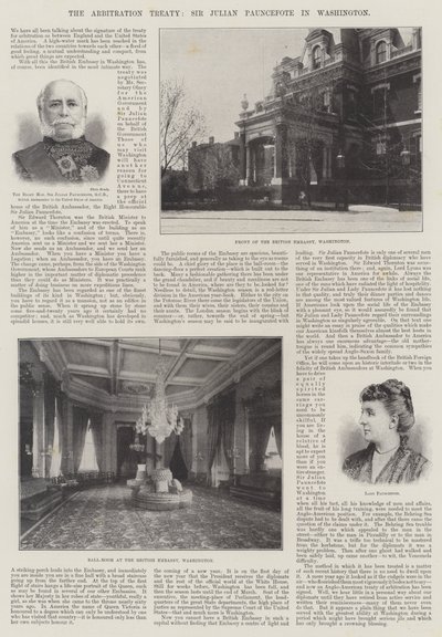 O Tratado de Arbitragem, Sir Julian Pauncefote em Washington de English Photographer