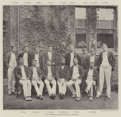 Os jogadores australianos de críquete na Inglaterra de English Photographer