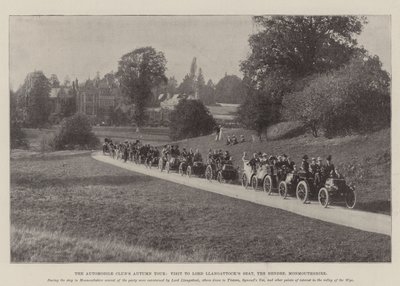 A excursão do outono dos clubes do automóvel, visita ao assento de Llangattocks do senhor, o Hendre, Monmouthshire de English Photographer