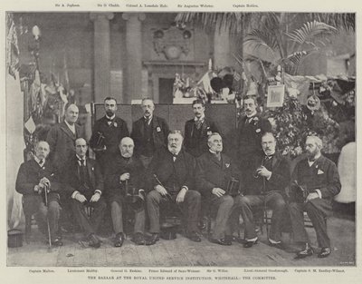 O Bazar na Royal United Service Institution, Whitehall, o Comitê de English Photographer