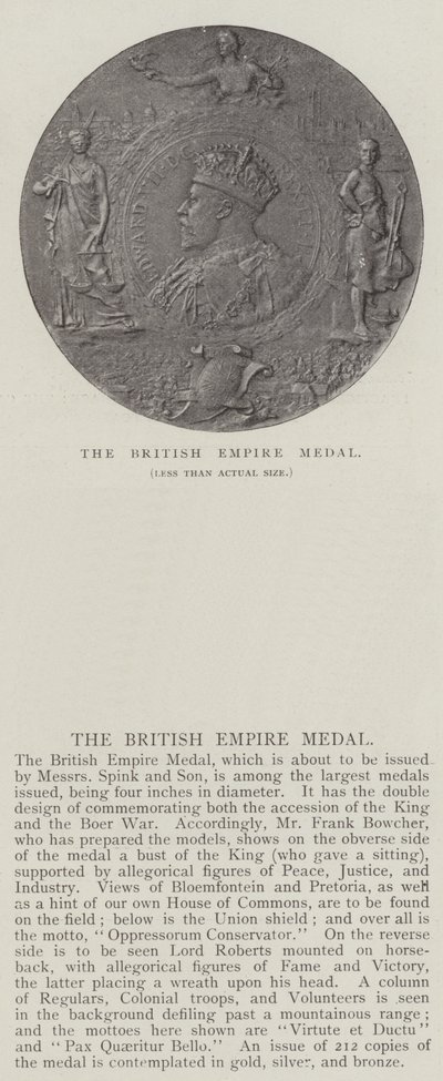 A medalha do Império Britânico de English Photographer