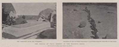 O enterro de Cecil Rhodes nas colinas de Matoppo de English Photographer