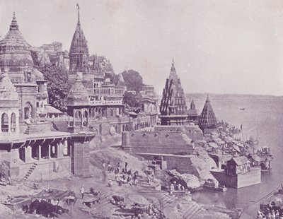O Ghat Ardente, Benares de English Photographer