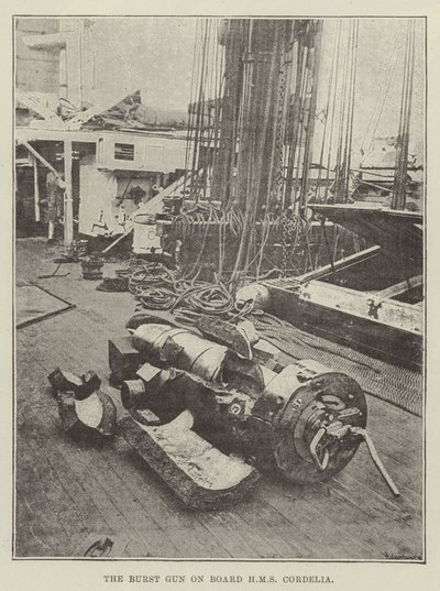 O Burst Gun a bordo do HMS Cordelia de English Photographer