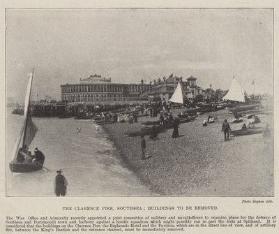Clarence Pier, Southsea, Edifícios a serem removidos, 2 de maio de 1896 de English Photographer