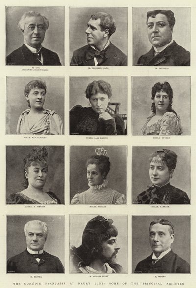 A Comédie Française em Drury Lane, alguns dos artistas principais de English Photographer