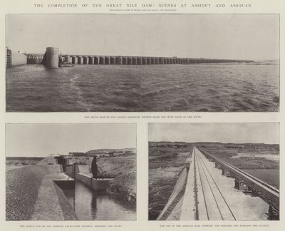 A conclusão da Grande Barragem do Nilo, Cenas em Assiout e Assouan de English Photographer
