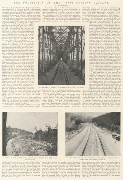 A conclusão da ferrovia transiberiana de English Photographer