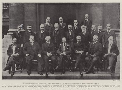 A Conferência dos Primeiros-Ministros Coloniais com o Sr. Chamberlain no Escritório Colonial de English Photographer