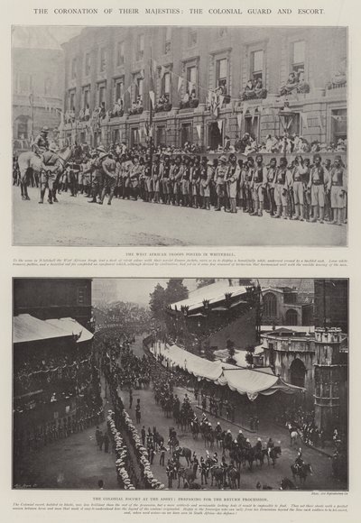 A coroação de suas majestades, a guarda colonial e escolta de English Photographer