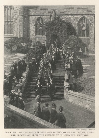 O Tribunal da Irmandade e Guestling do Cinque Ports, a Procissão da Igreja de São Clemente, Hastings de English Photographer