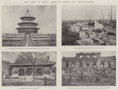 A crise na China, vistas em Pequim e vizinhança de English Photographer