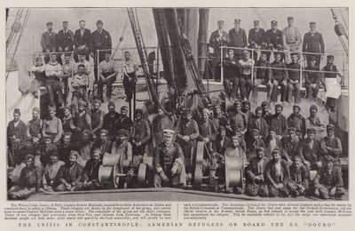 A crise em Constantinopla, os refugiados arménios a bordo do SS Douro de English Photographer