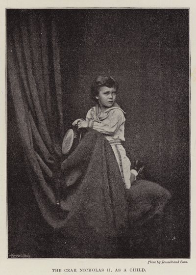 O czar Nicolau II como uma criança de English Photographer